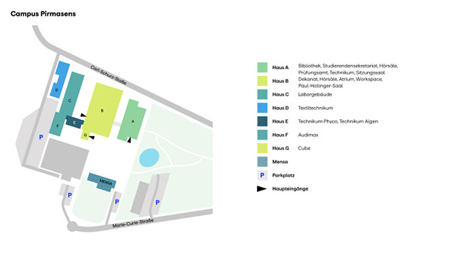 Lageplan zum Campus Pirmasens