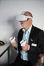 VR-Brille im Einsatz im Workshop