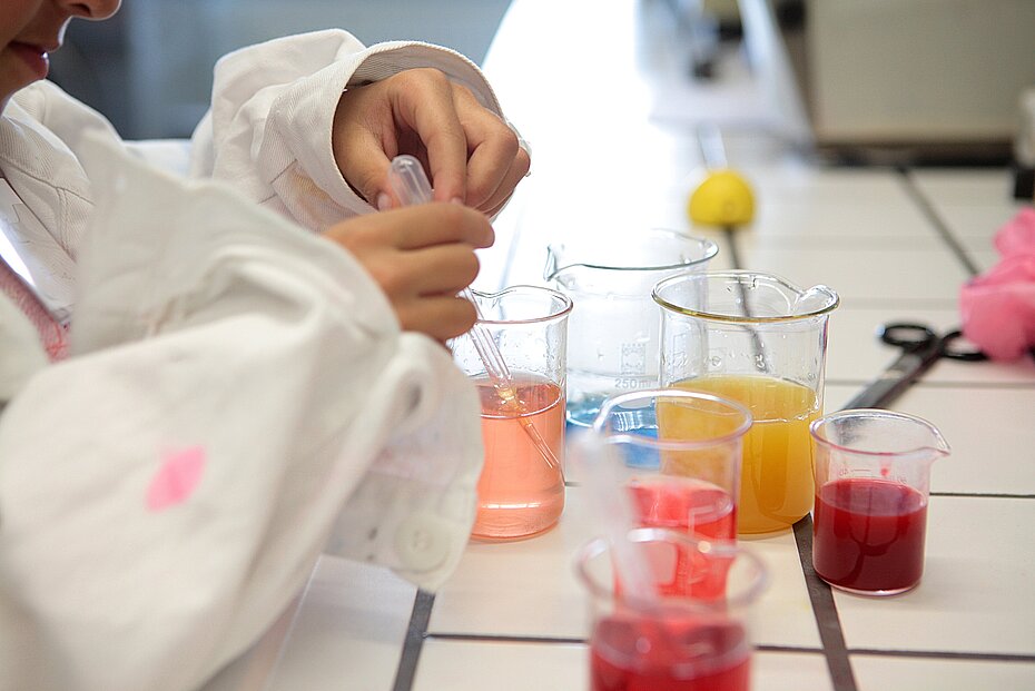 Versuchsdurchführung im Chemielabor am Campus Pirmasens Versuchsdurchführung im Chemielabor am Campus Pirmasens