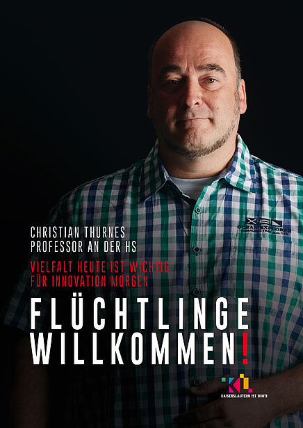 Professor Thurnes mit Schriftzug