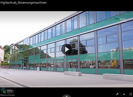 Laborgebäudeansicht in einem Videoplayer