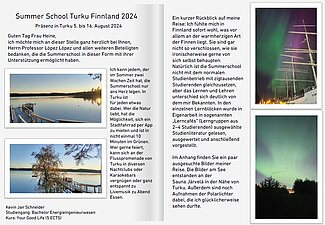 Feedback zum Summer School 2024 in Turku, Finnland