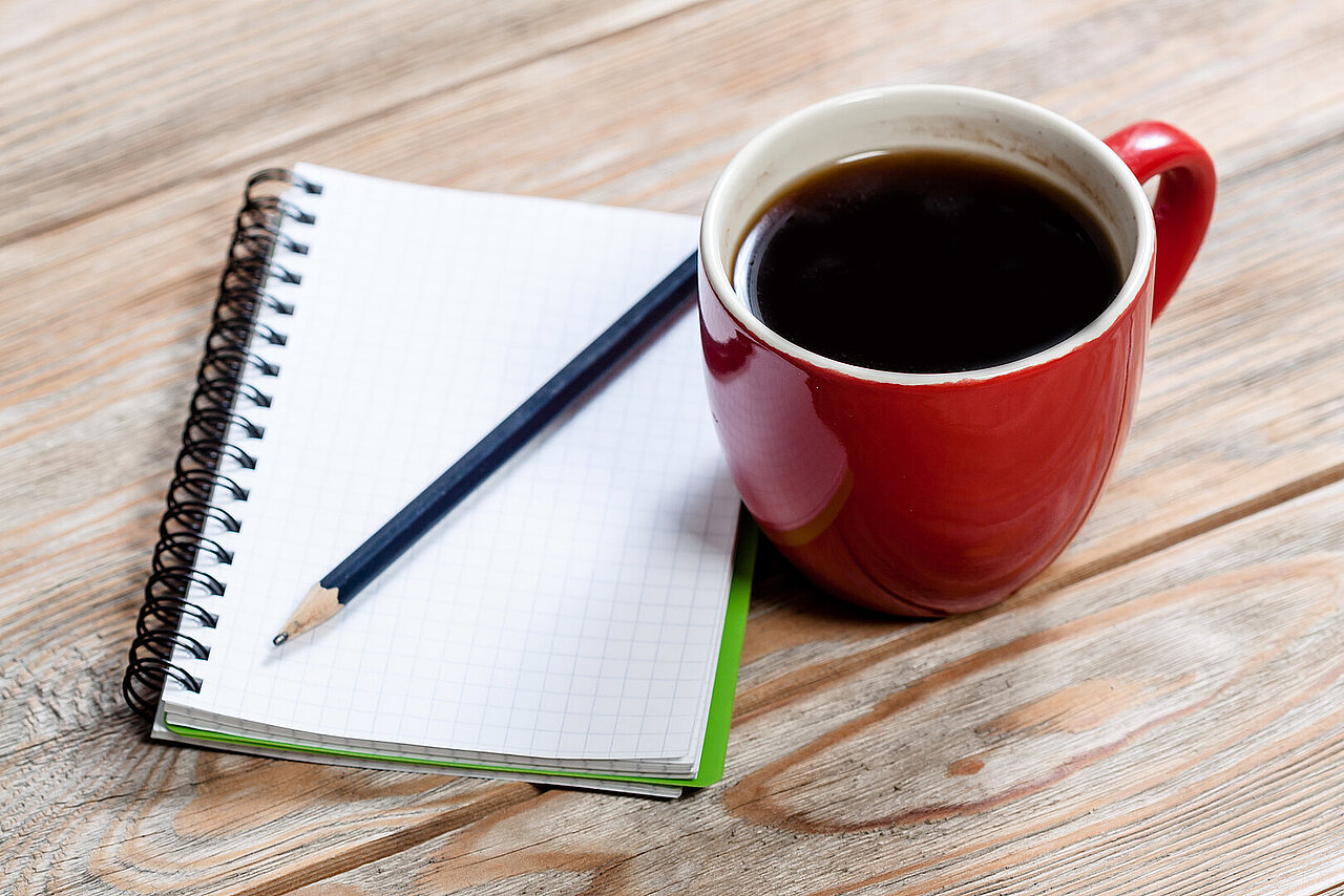 Coffee cup with notebook HSKL