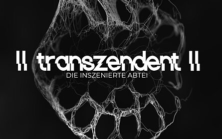 transzendent - die inszenierte Abtei: Vorderseite Flyer transzendent - die inszenierte Abtei: Vorderseite Flyer